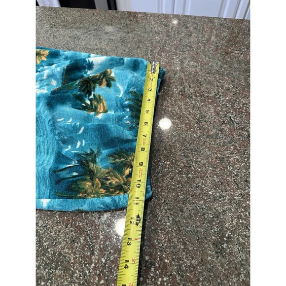 Hawaiian Ocean Vintage Tropical Print Mini Dress Strapless Summer Towel cloth - Picture 6 of 9